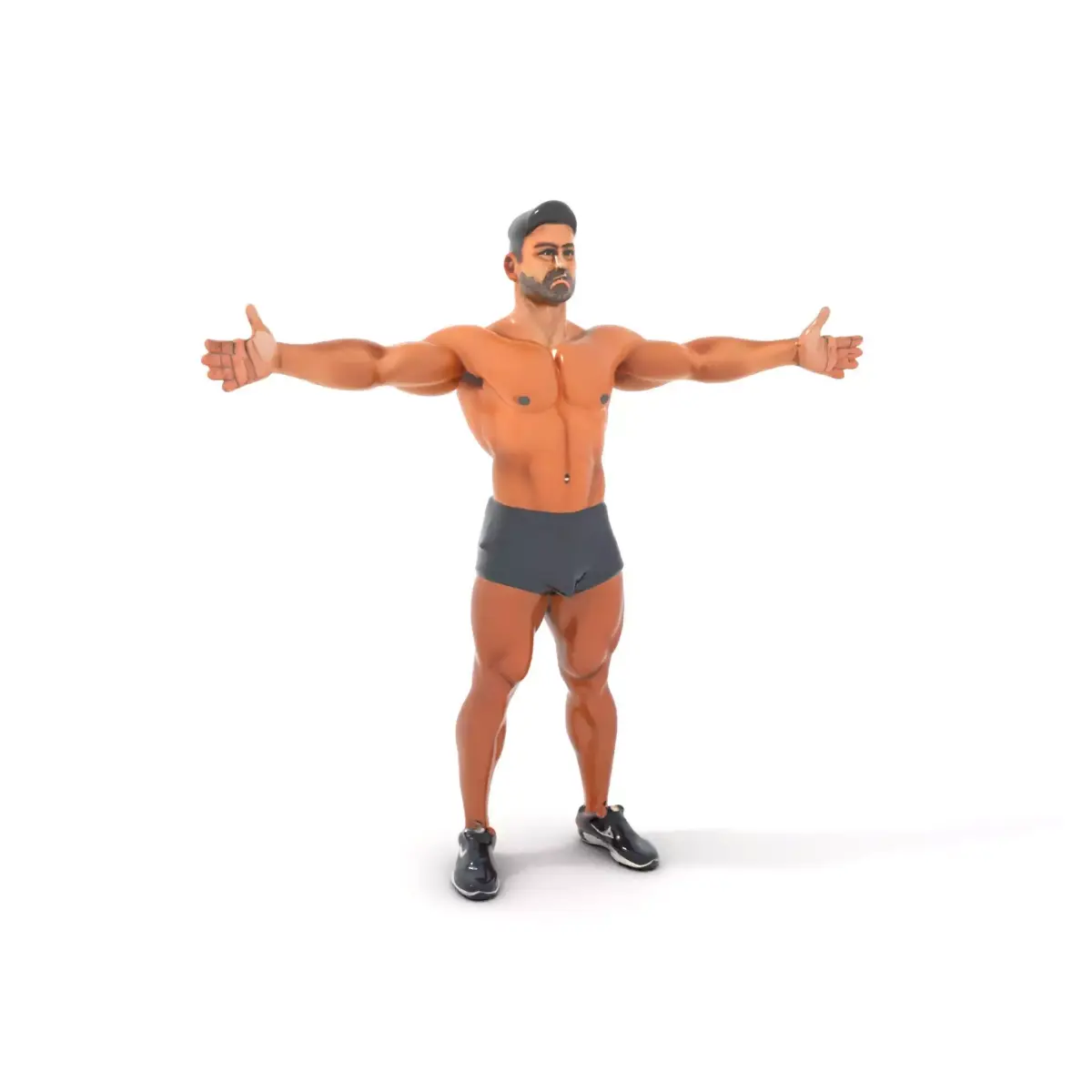 Athletic Male Character Model Pack Low-poly 3D model
