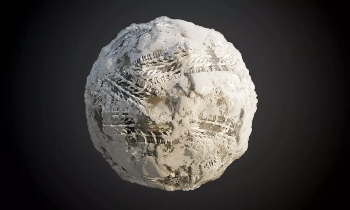 Snow Rock Glacier Wet Dirt Tire Track Seamless PBR Texture Texture