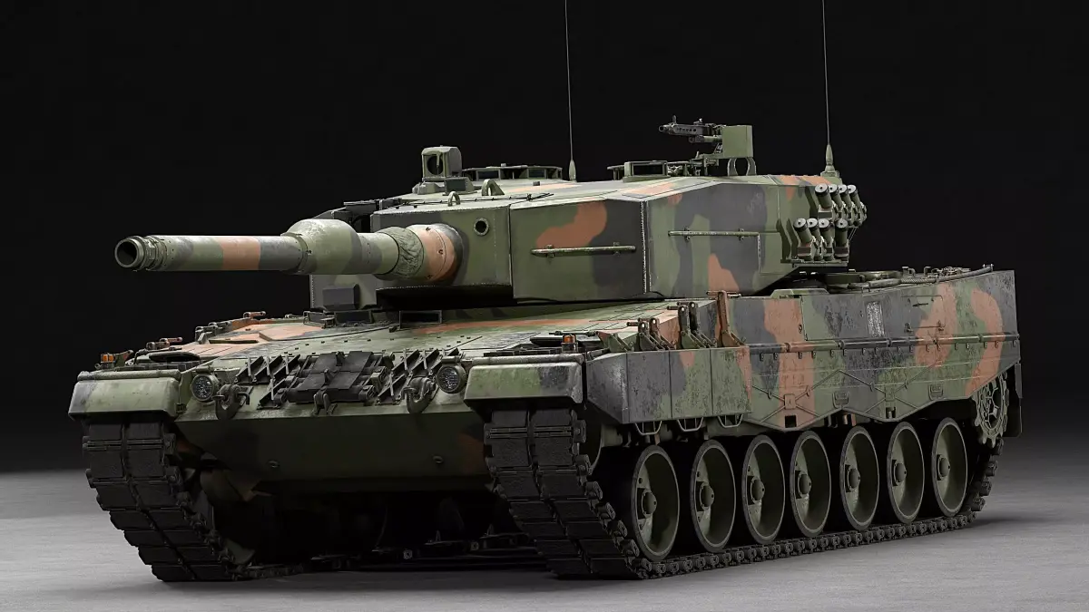Leopard 2A4 plus 4 Skins Included 3D model