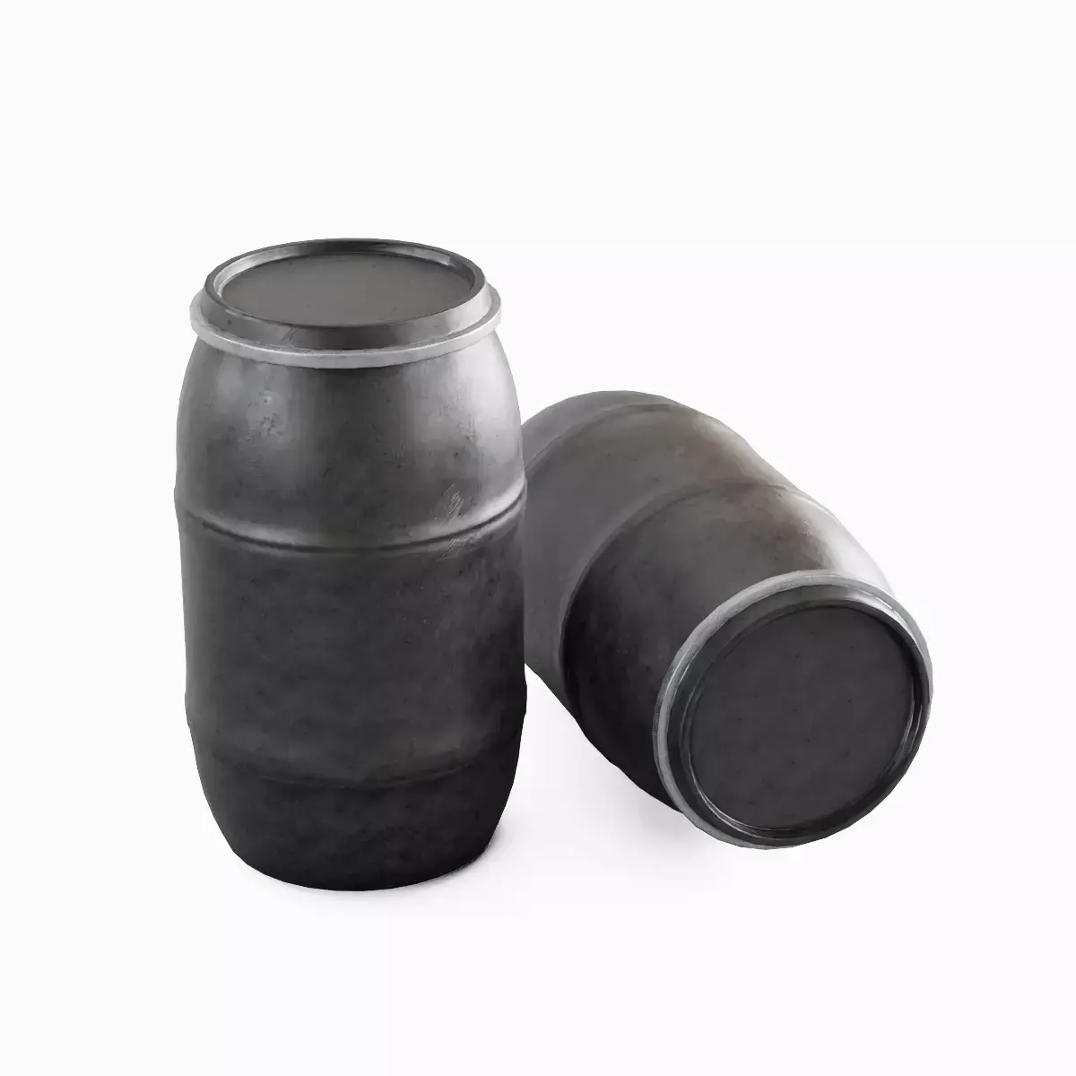 Dirty Plastic Barrel 06 Low-poly 3D model