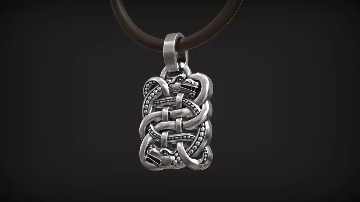 Celtic Dragon Knot Traditional Ornament Pendant 3D print model purchase
