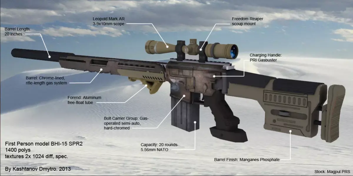 BHI-15 SPR2 Low-poly 3D model