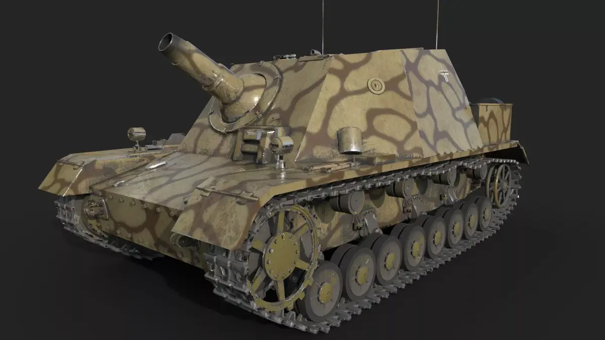 Sturmpanzer IV Brummbar Low-poly 3D model