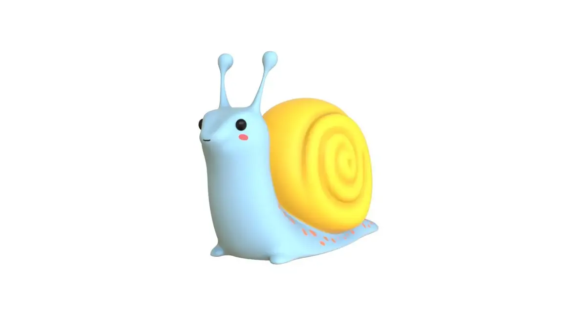 Cartoon Snail v006 - 3D Model Low Poly Low-poly 3D model