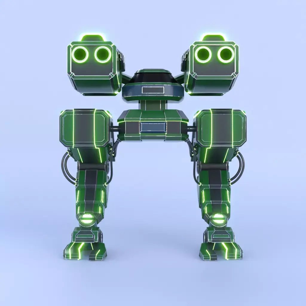 Fatc robot Low-poly 3D model