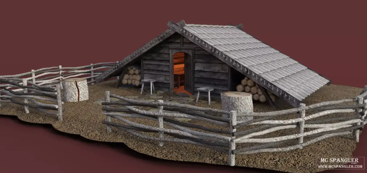 VIKINGS Cottages Series The Pacific 3D model