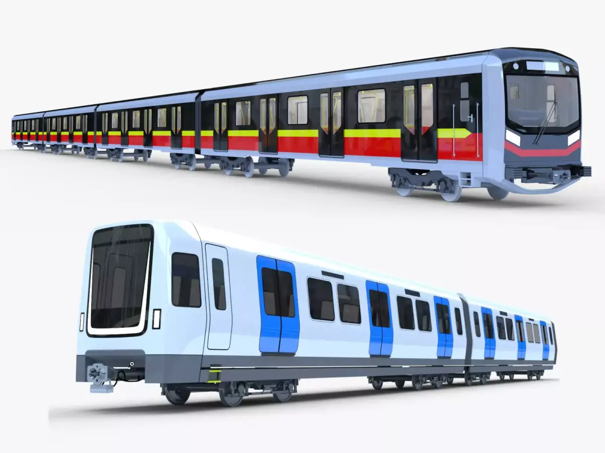 Stockholm and Warsaw metro trains 3D Model Pack