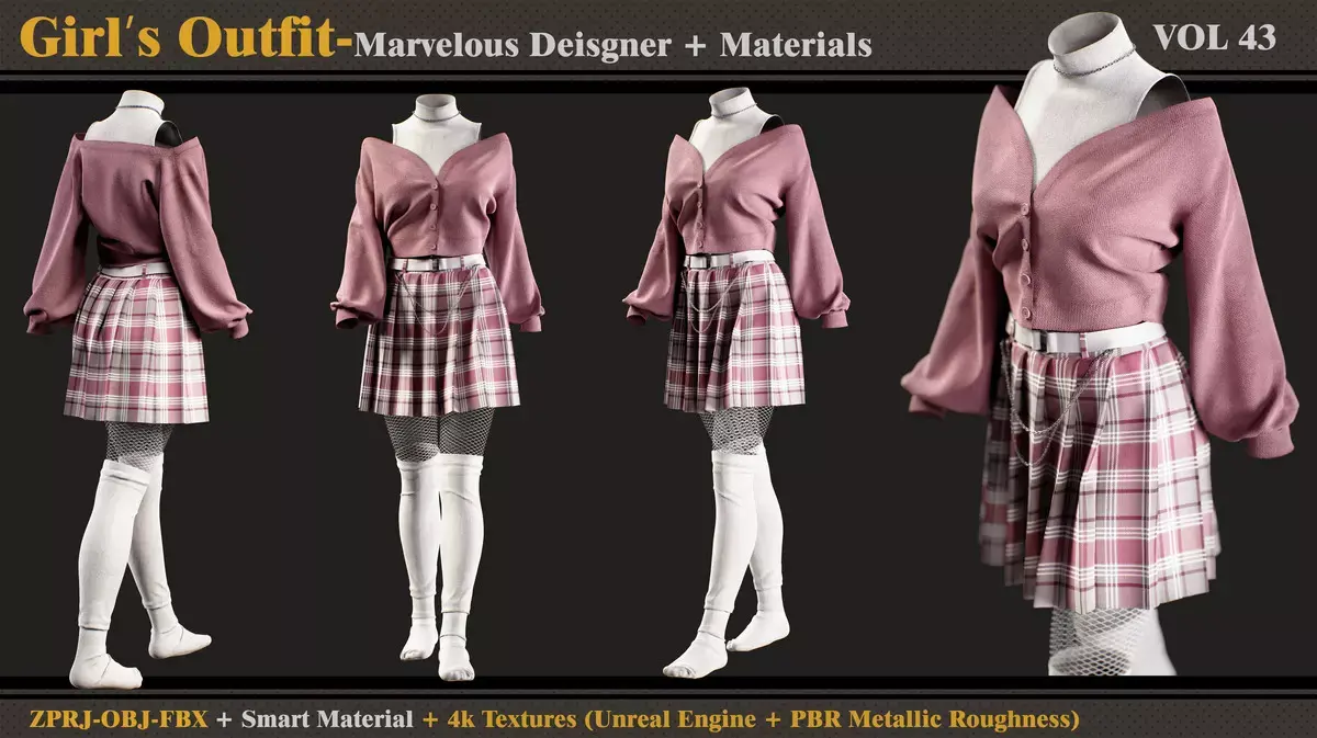 Girl s Outfit 43 Free 3D model