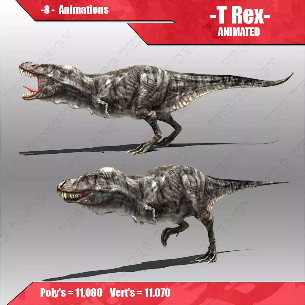 Tyrannosaurus Rex  Low-poly 3D model get