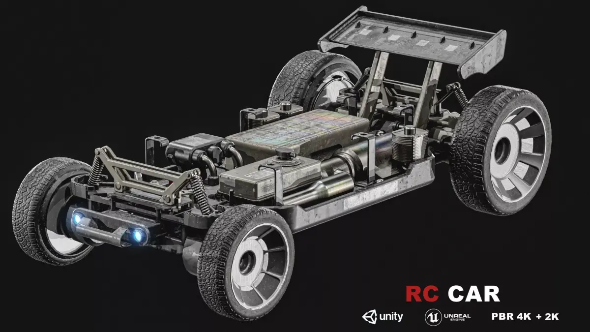 RC Car  Low-poly 3D model