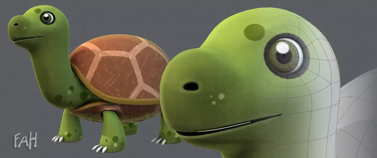 Turtle V01 Low-poly 3D model