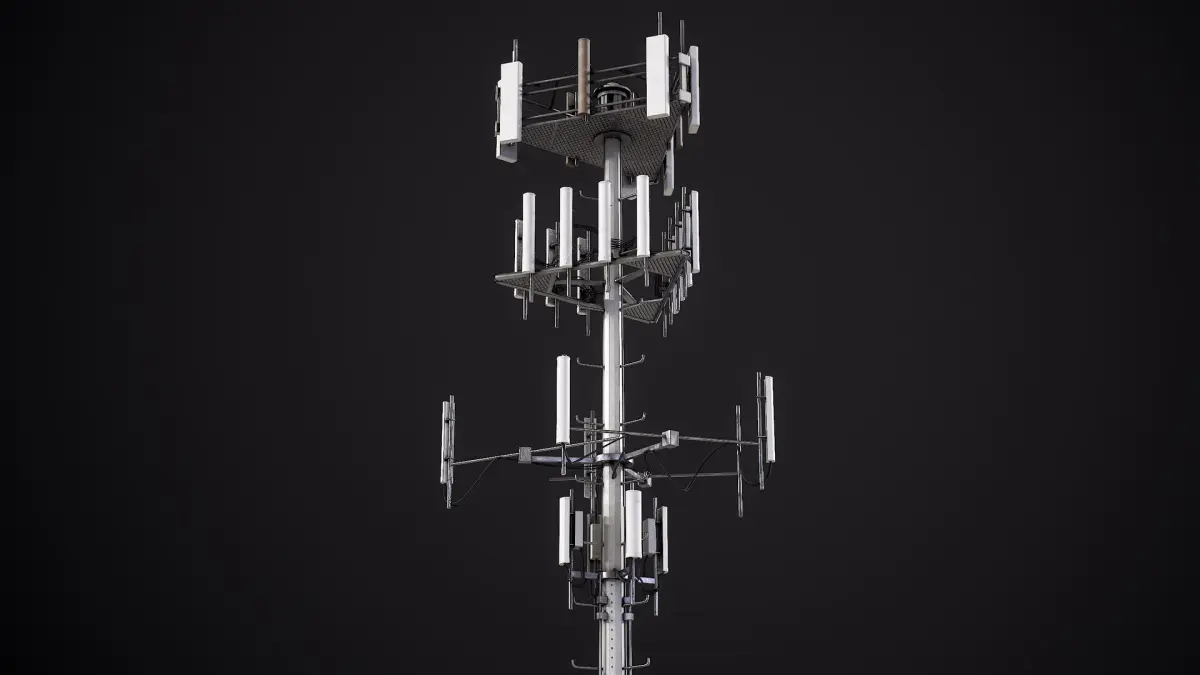 Telecommunication Cell Tower PBR 3D model