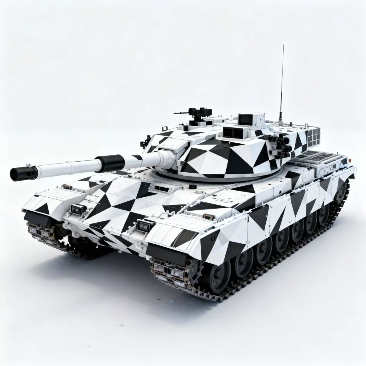 Realistic Modern Arctic Tank 3D Model Low-poly 3D model