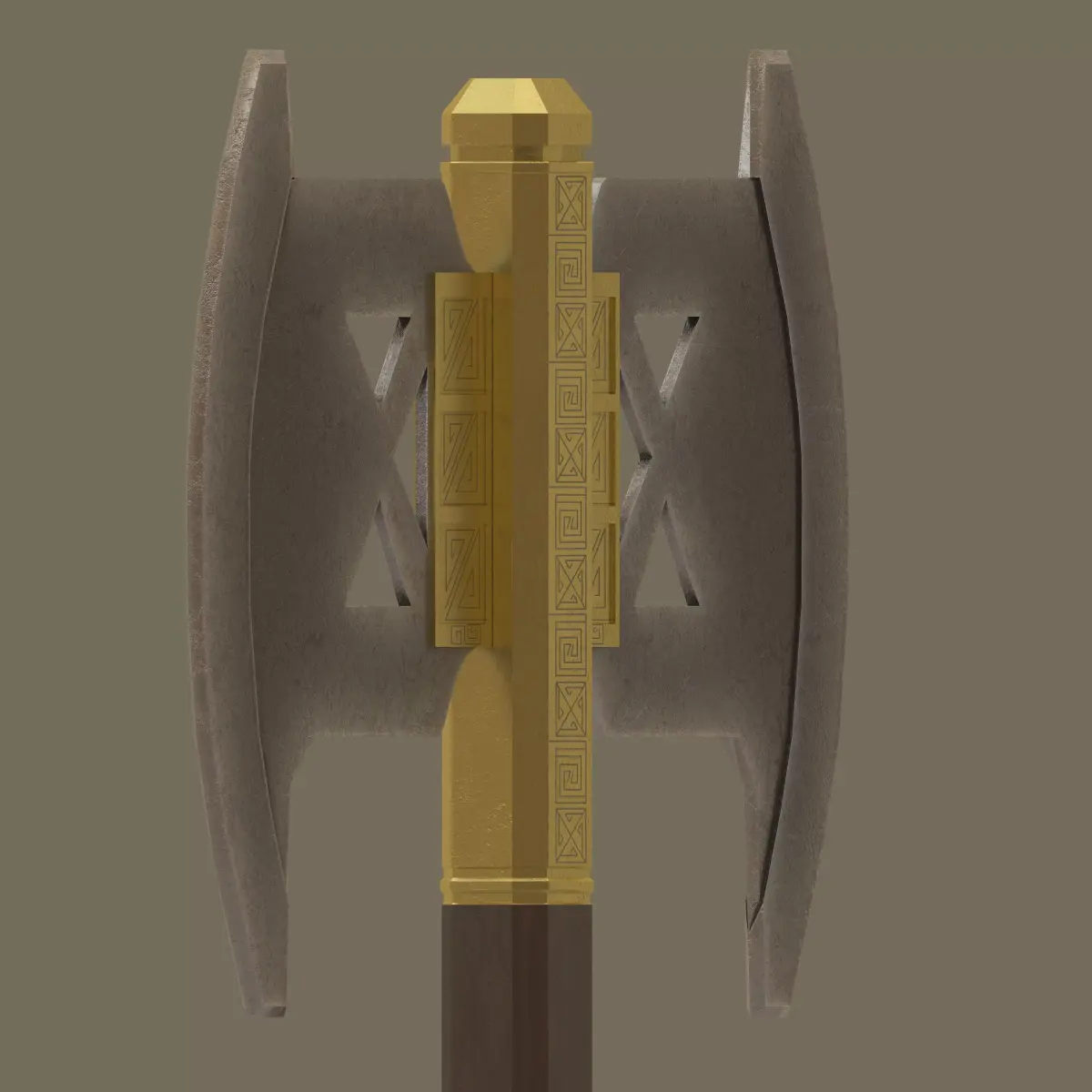 Double Ax  Low-poly 3D model