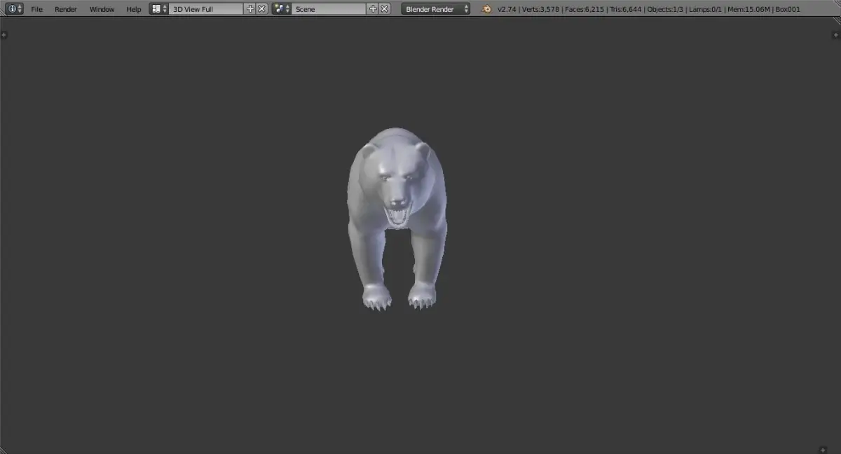Bear Mid-Poly Free 3D model