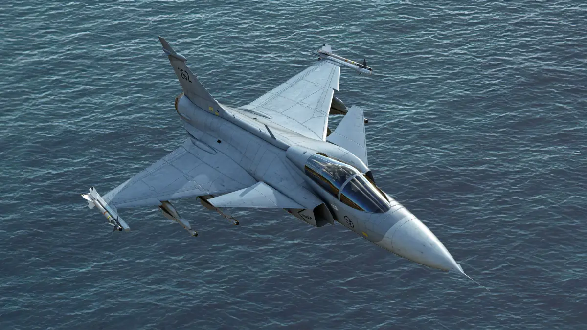 Saab JAS 39 Gripen Low-poly 3D model
