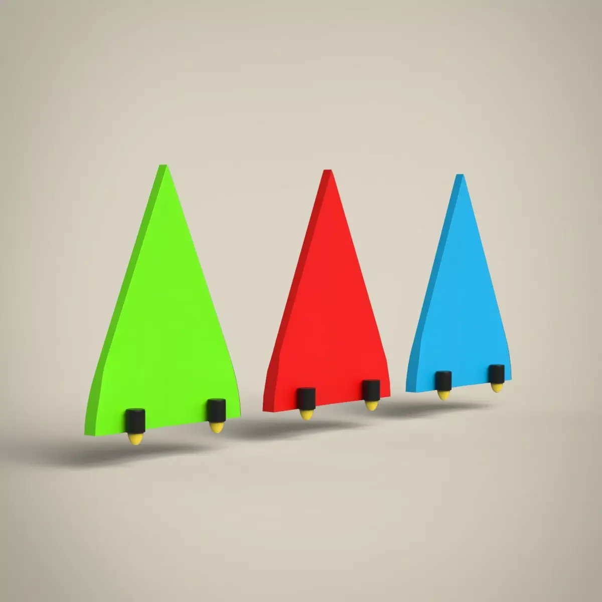 Cartoon plane Low-poly 3D model 3