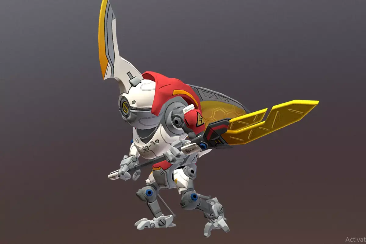 CYBORG-BEETLE-ROBOT Spear Walk And Run 3D model