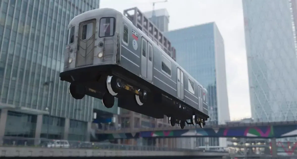 Subway Train - Metro Low-poly 3D model