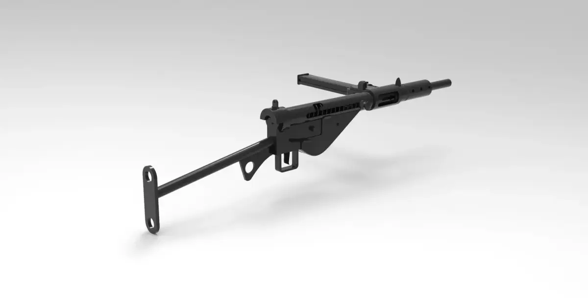 STEN MKII submachine gun 3D model