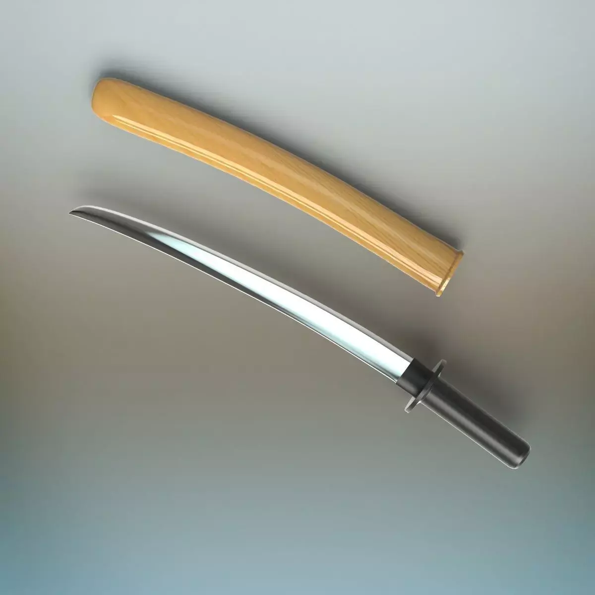 Sword samurai Low-poly 3D model shop