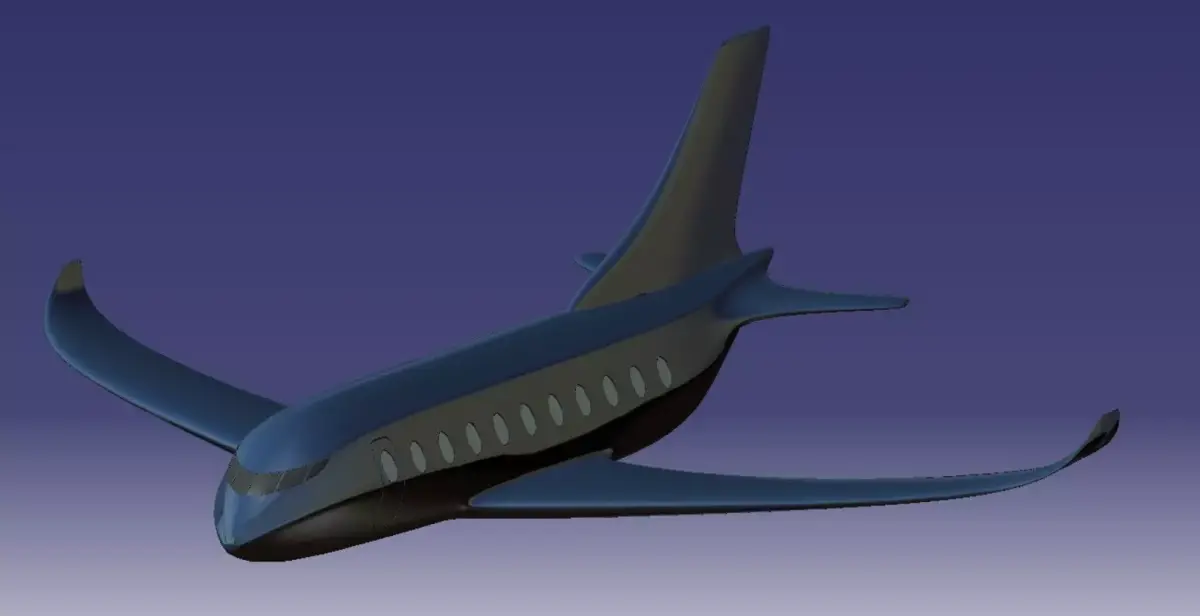 Aircraft airplane flying in sky 3D print model
