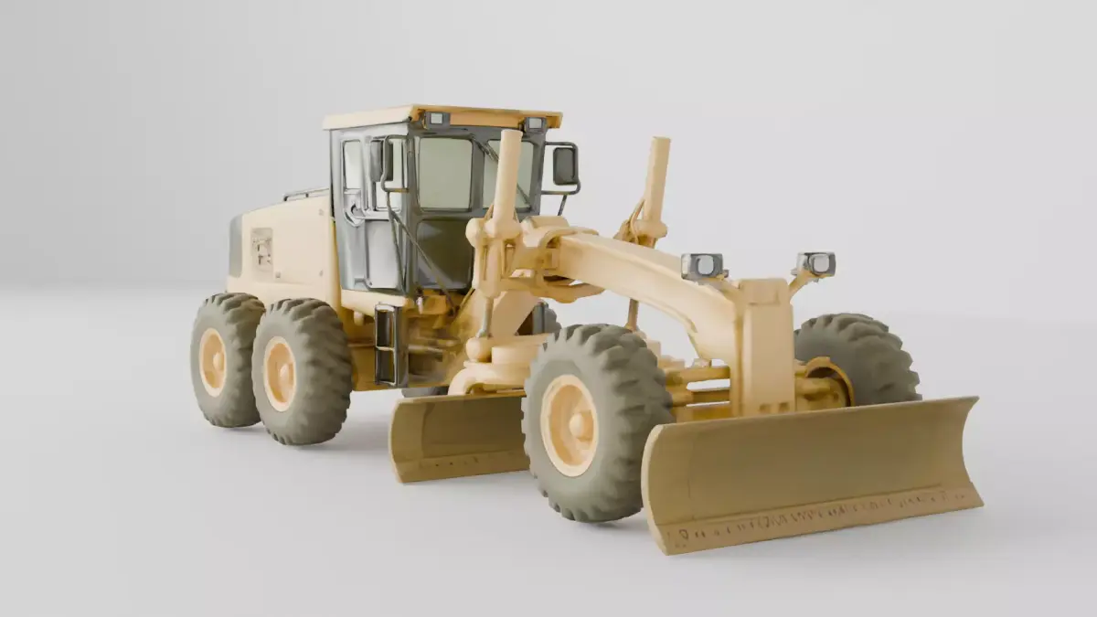Motor Grader Road Leveling Construction Machine 3D model