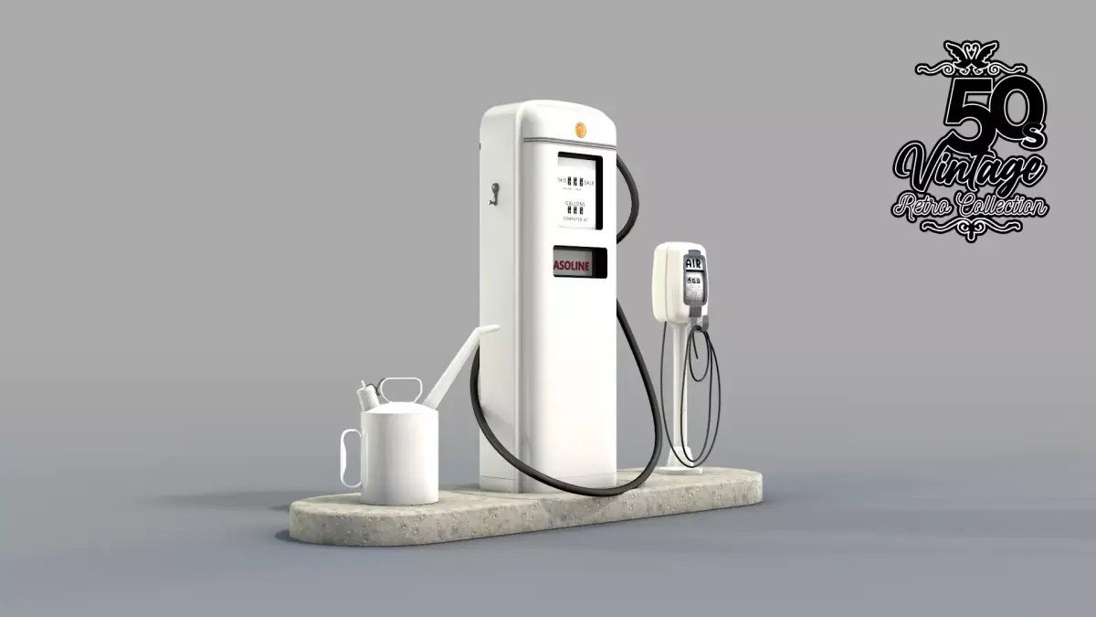 50s Gas Station 3D model