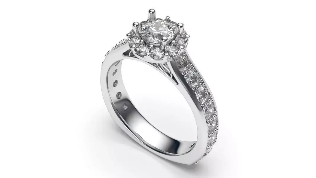 solitaire with ring sizes  9 part S66 3D print model