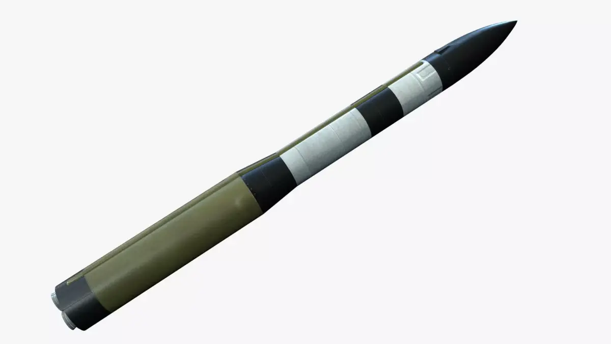 Minuteman III ICBM Missile Low-poly 3D model
