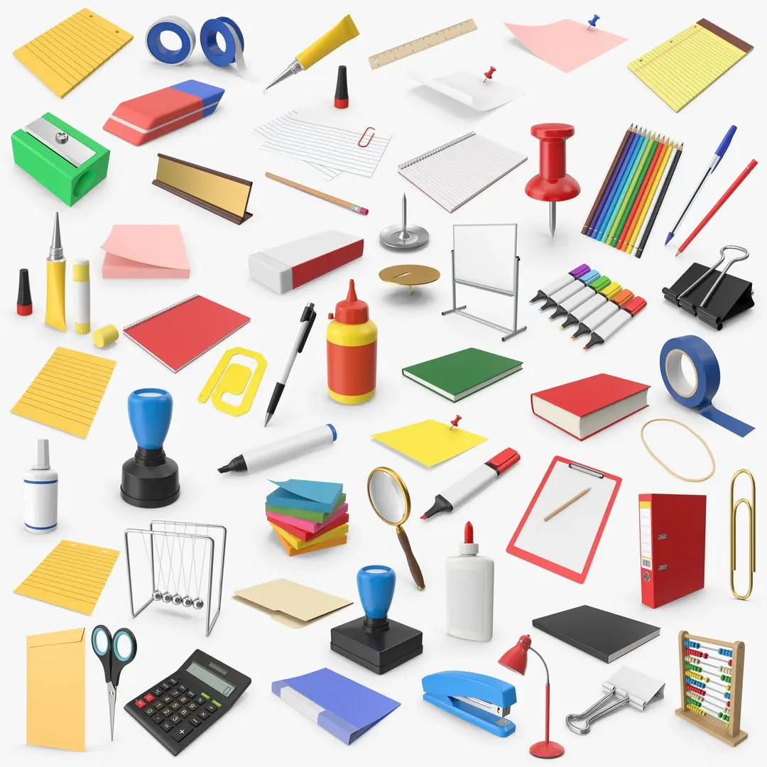  62 Office Stationary Models Collection 