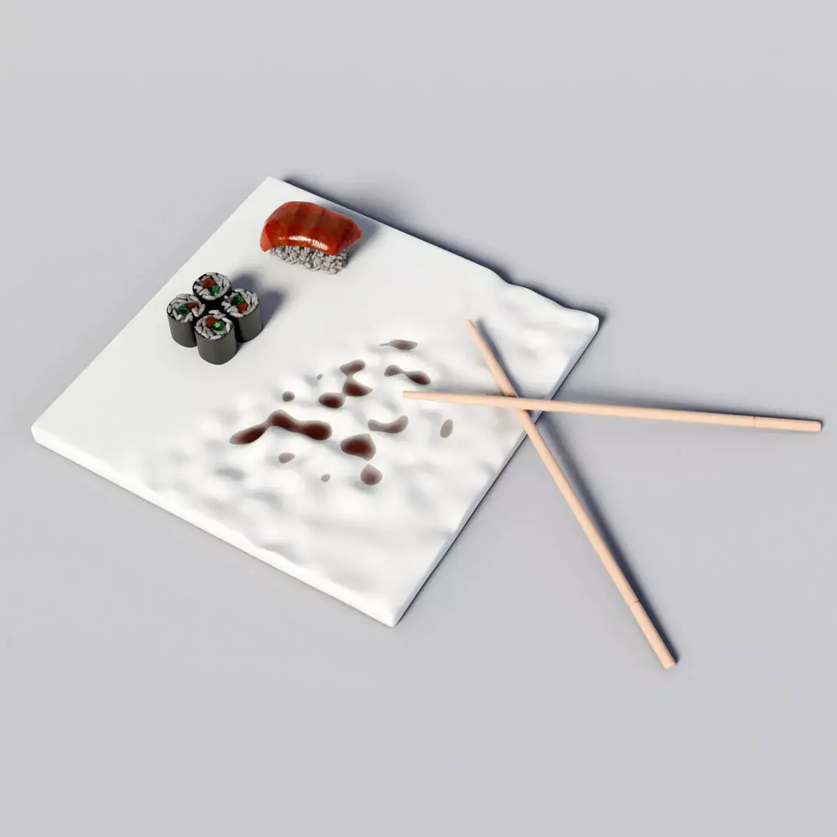 Sushi Plate 3D model