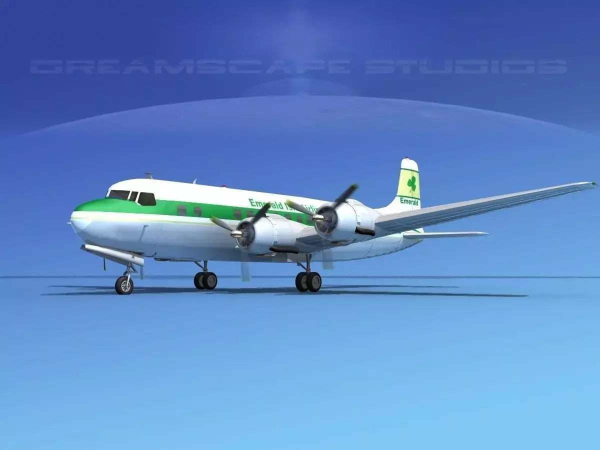 Douglas DC-6 Emerald Isle Airlines 3D model