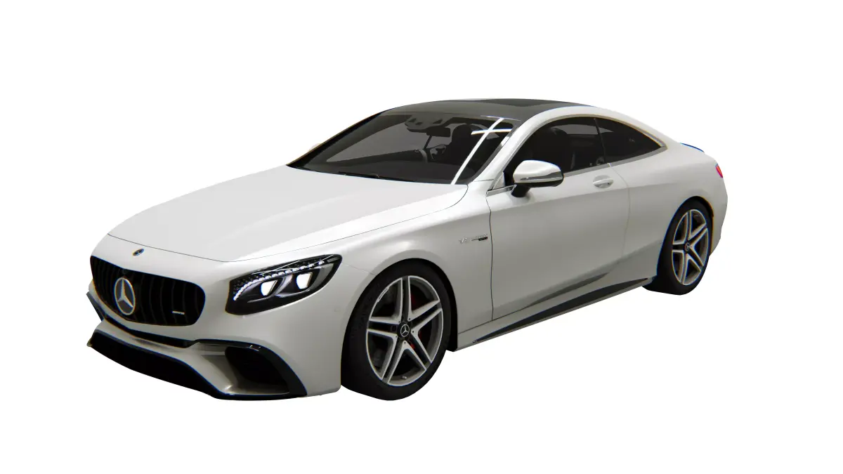 Mercedes-Benz S63 AMG Coupe 2020 Low-poly 3D model