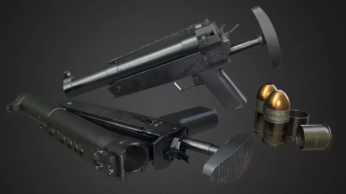 HK69A1 Grenade Launcher Low-poly 3D model
