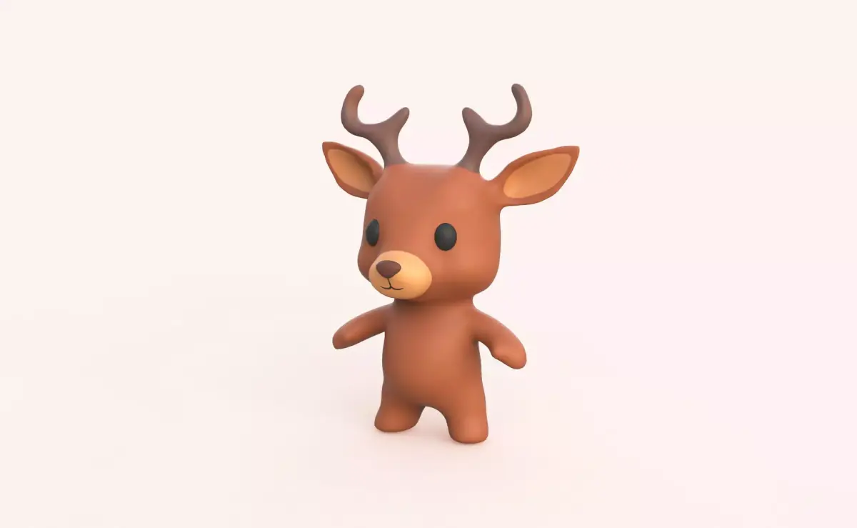 Little animal baby - Deer cute - Character004 Low-poly 3D model