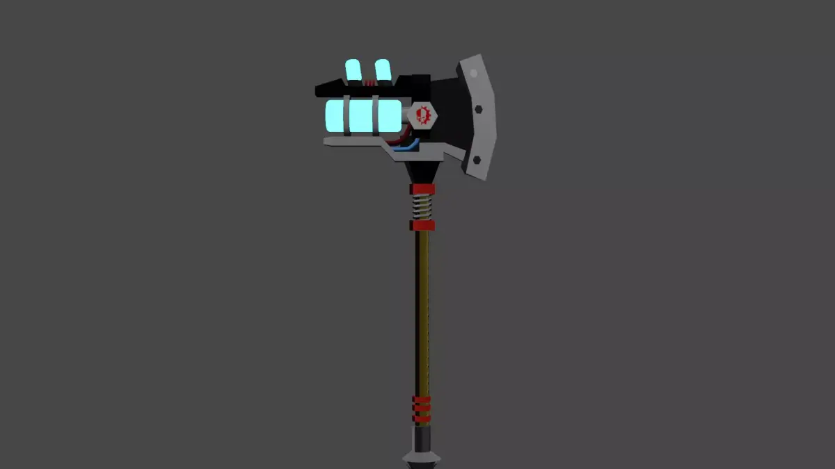 Si-Fi Warhammer 40k  Low-Poly Game ready Axe Low-poly 3D model