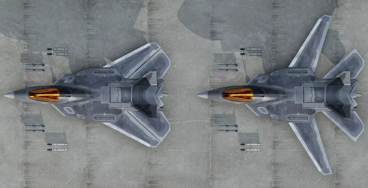 F24-EX Fighter jet Low-poly 3D model