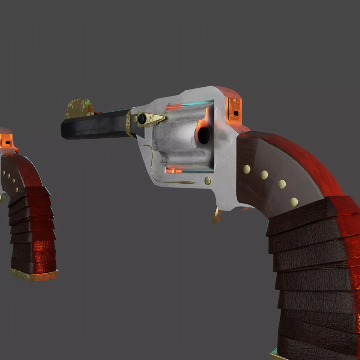 Medieval Gun Low-poly 3D model