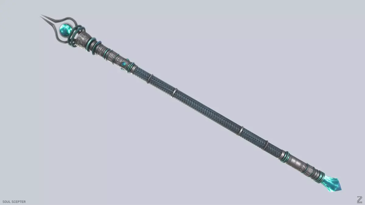 Soul scepter Low-poly 3D model