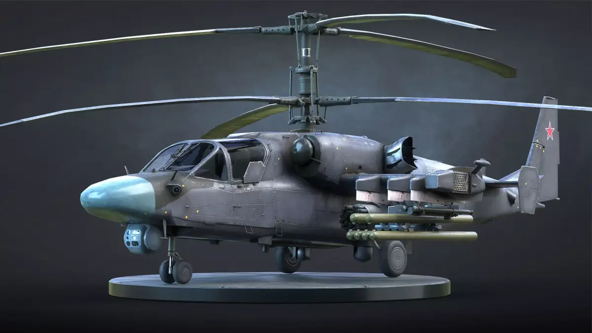 Ka-52 Helicopter Low-Poly Low-poly 3D model
