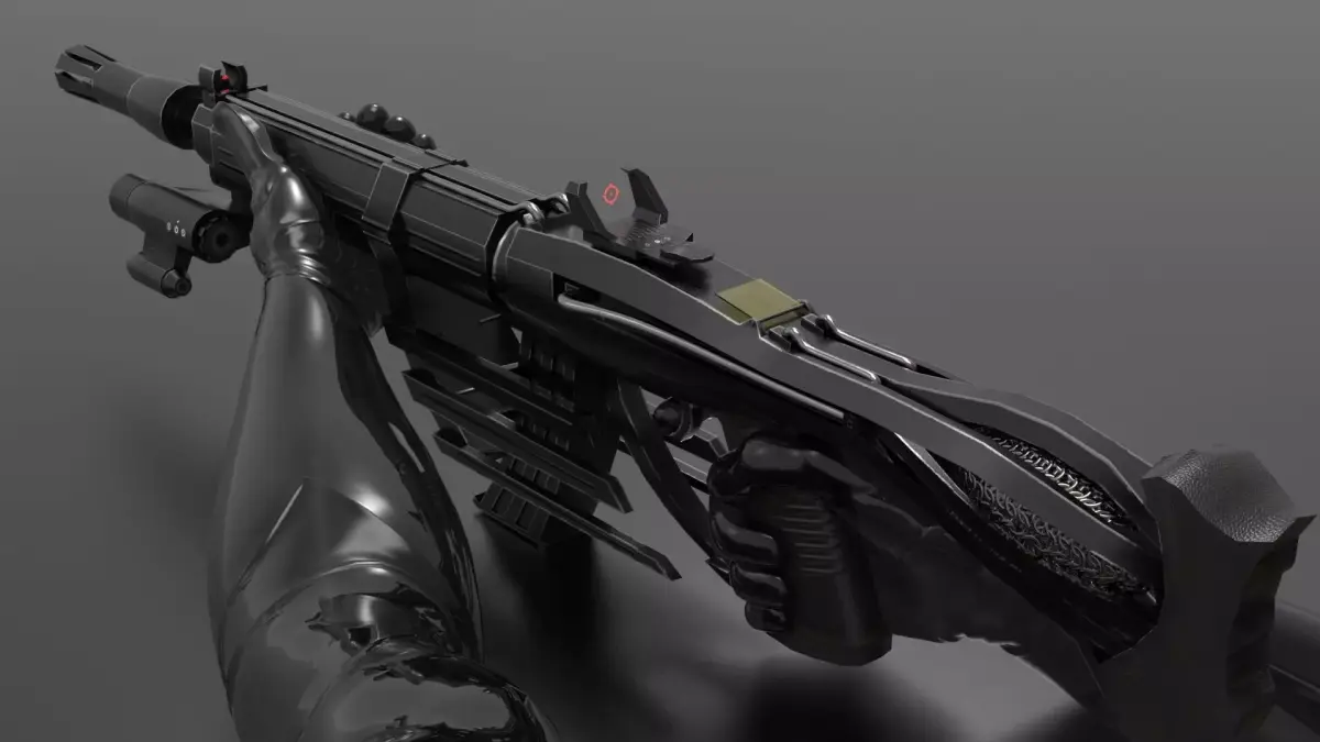Scifi Gun Fps - Tps Low-poly 3D model