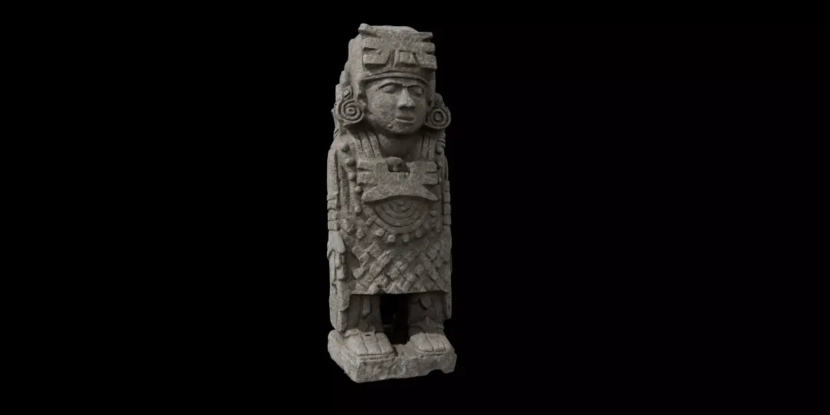 Aztec Temple Statue 3D model