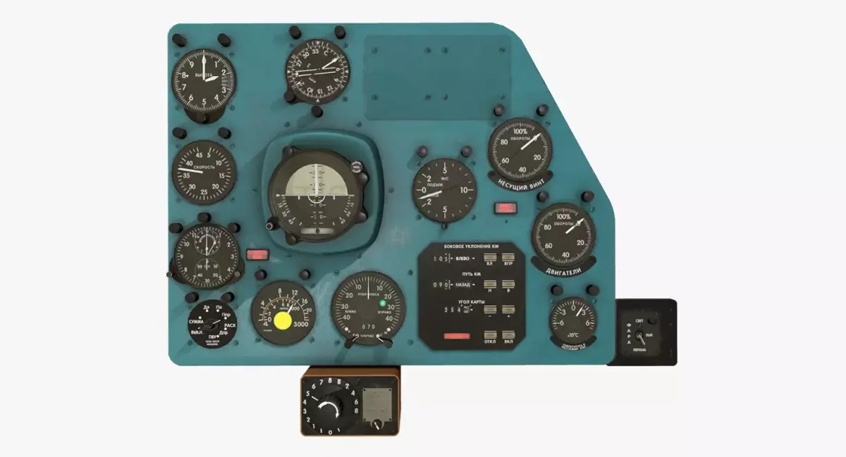 Mi-8MT Mi-17MT Right Panels Board Russian Low-poly 3D model