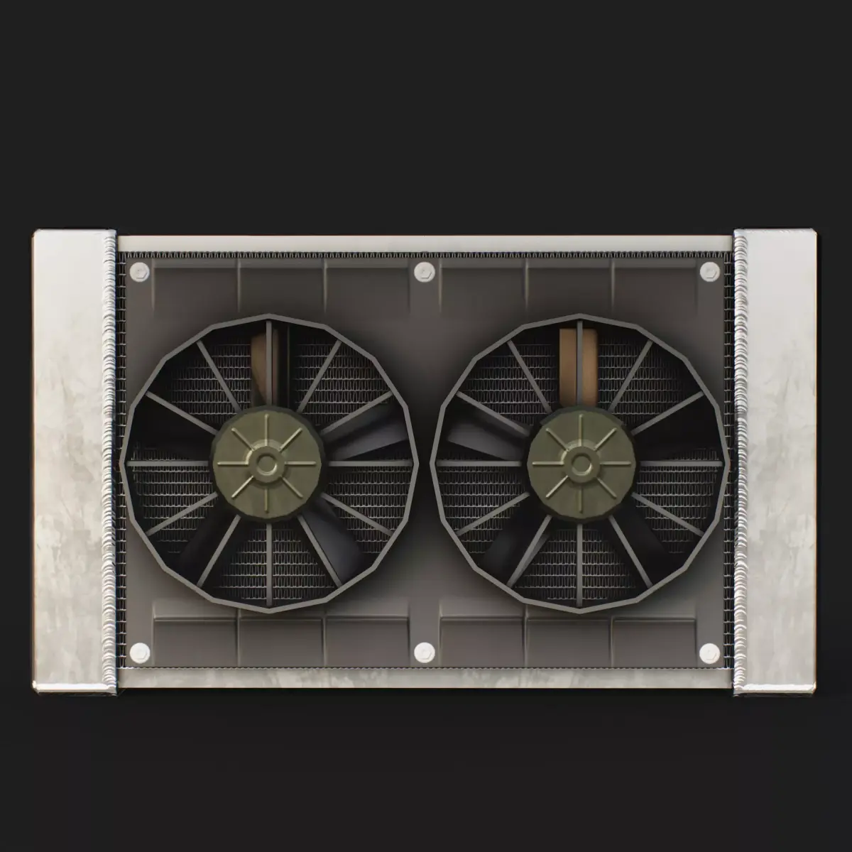 Engine Radiator Free low-poly 3D model