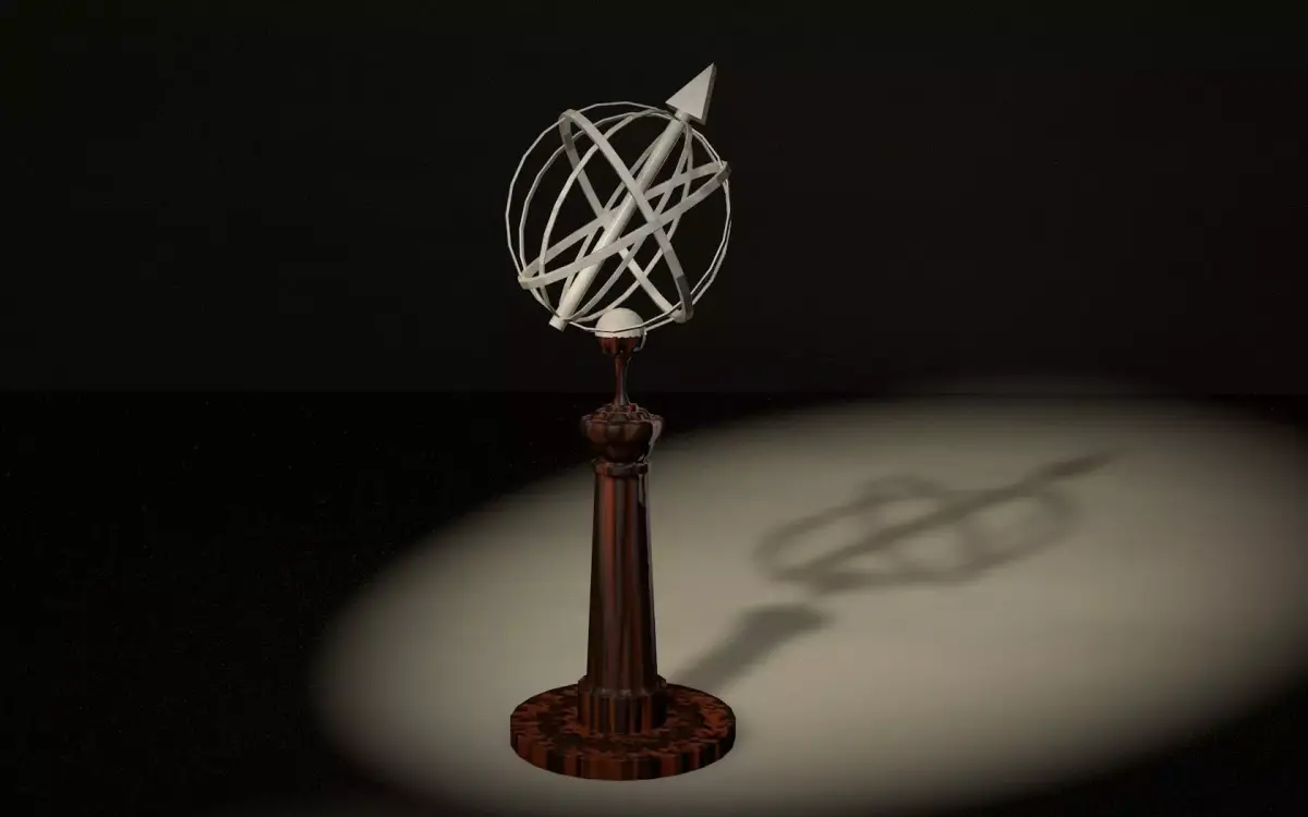 Armillary Sundial on Pedestal Free 3D print model