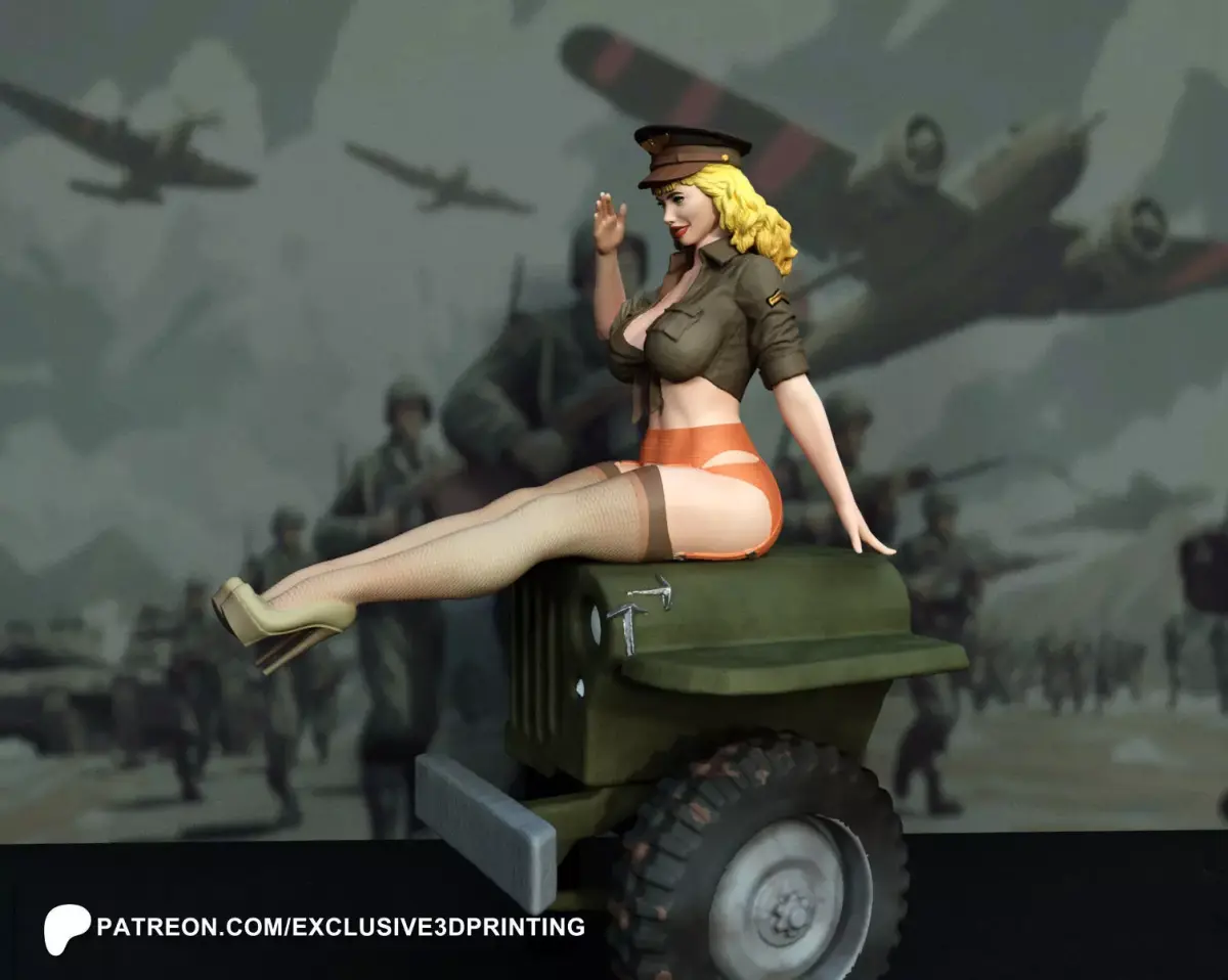 Pin-Up Colonel  3D print model