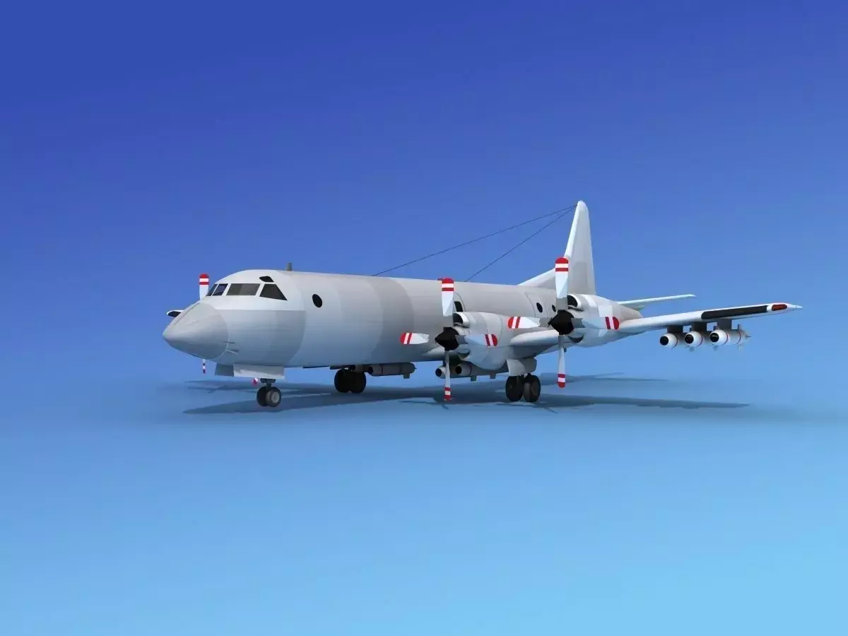 Lockheed P-3 Orion Bare Metal 3D model