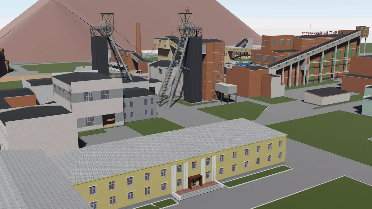 Shachta Komsomolskaya g Kopejska 3D model