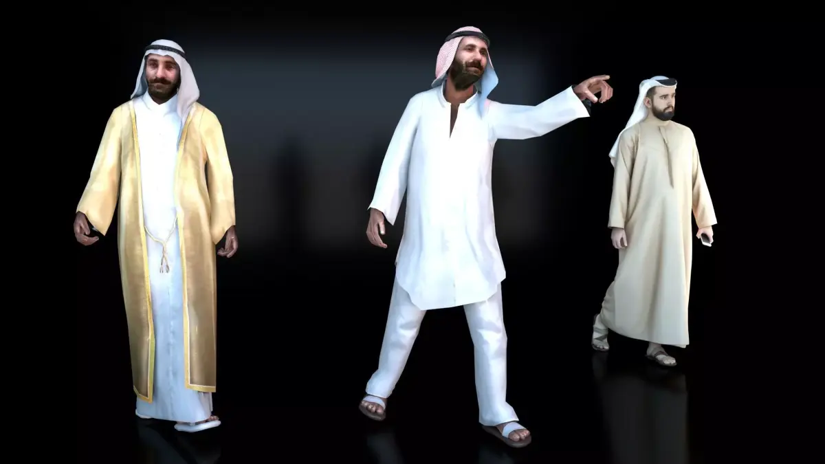 The men of Islam 3D model  3D model
